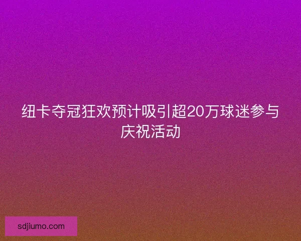 纽卡夺冠狂欢预计吸引超20万球迷参与庆祝活动